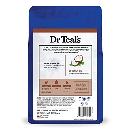 Dr Teal's Pure Epsom Salt Soak, Nourish & Protect with Coconut Oil, 3 lbs - Image 11