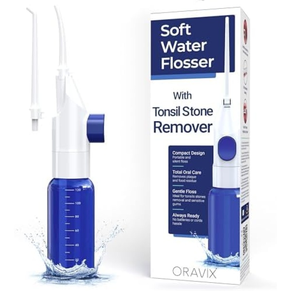 ORAVIX Dental Water Flosser Tonsil Stone Remover, Oral Irrigator Water Flosser,