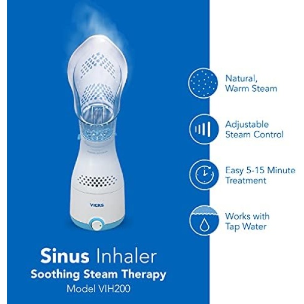 Vicks Personal Sinus Steam Inhaler with Soft Face Mask – Face Humidifier - Image 4