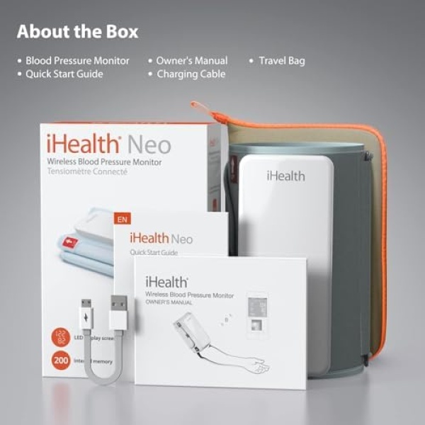 iHealth Neo Wireless Blood Pressure Monitor, Upper Arm Cuff, Bluetooth Blood - Image 7