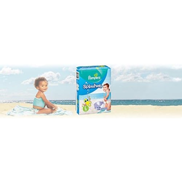 Swim Diapers Size 5 (> 31 lb) - Pampers Splashers Disposable Swim Pants, Large, - Image 10