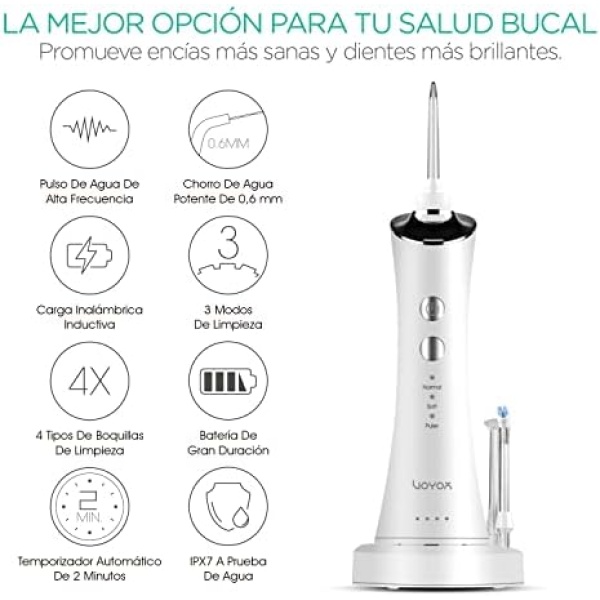VOYOR-HEALTH Water Dental Flosser for Teeth, Portable and Rechargeable Oral - Image 2