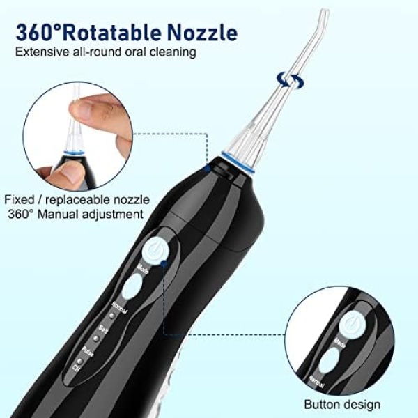 Water Flosser, NBGRLVS Portable Water Flosser for Teeth, Cordless Dental Oral - Image 3