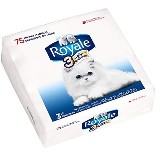 Royale, Dinner Napkins, 3 ply, 75 Paper Napkins (63435-73017-5) - Image 3