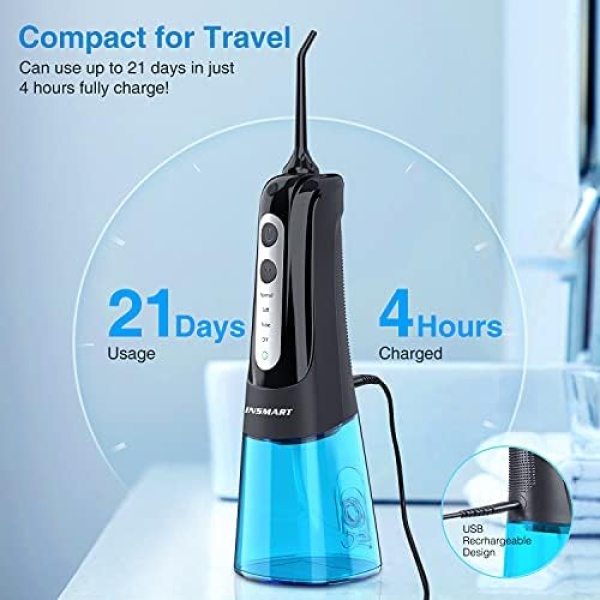 INSMART Water Flosser Cordless Dental Pick for Teeth Clean, Professional Oral - Image 4