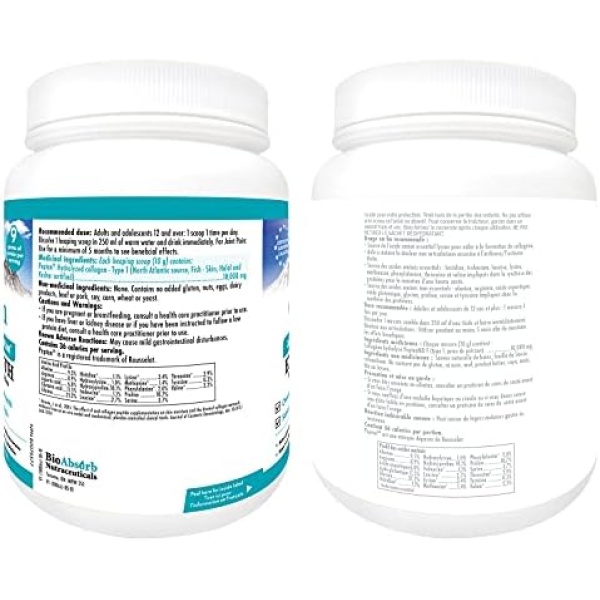Marine Collagen Powder, Extra Strength w/Peptan (Type 1 Hydrolyzed Collagen - Image 7