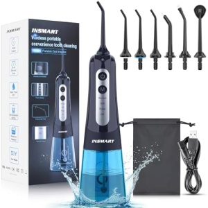 INSMART Water Flosser Cordless Dental Pick for Teeth Clean, Professional Oral