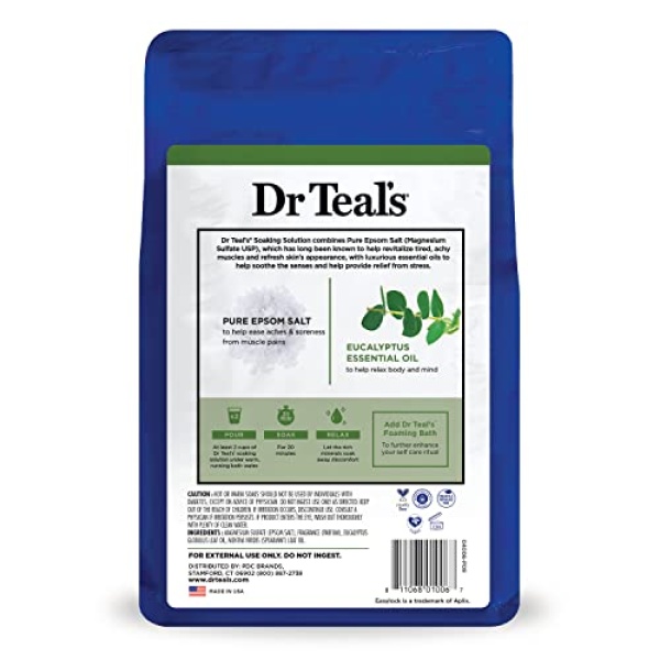 Dr Teal's Pure Epsom Salt, Relax & Relief With Eucalyptus And Spearmint, 3 lb - Image 9