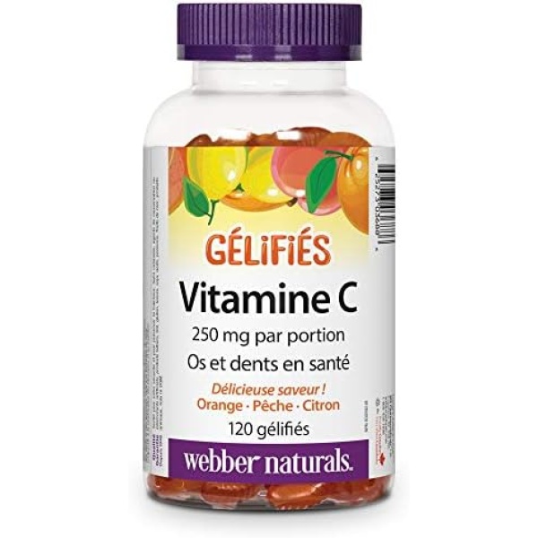 Webber Naturals Vitamin C Gummy 125 mg, 120 Gummies, For Bones, Teeth - Image 2