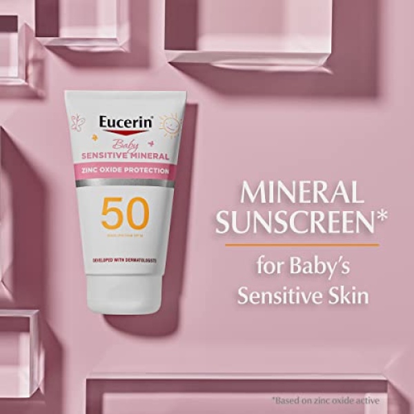 Eucerin Sun Sensitive Mineral Baby Sunscreen SPF 50, Sunscreen Lotion - Image 2