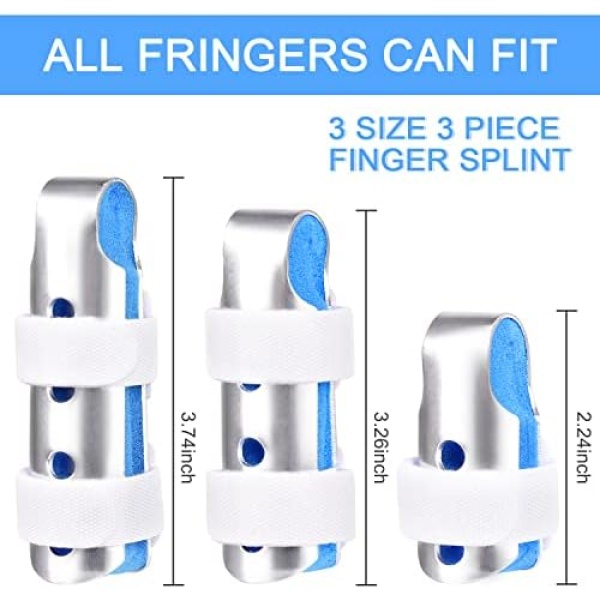 Sopito Finger Splint, 3PCS Finger Support Brace Finger Stabilizer for Broken - Image 6