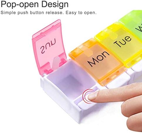 AidShunn Pill Boxes 7 Day Portable Storage Box Weekly Organizer to Hold - Image 2