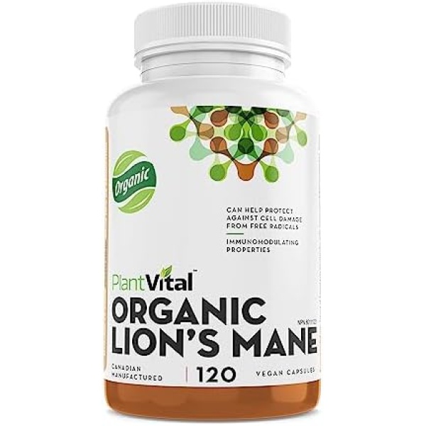 PlantVital Lions Mane Supplement - Lions Mane Mushroom Capsules- Lion Mane
