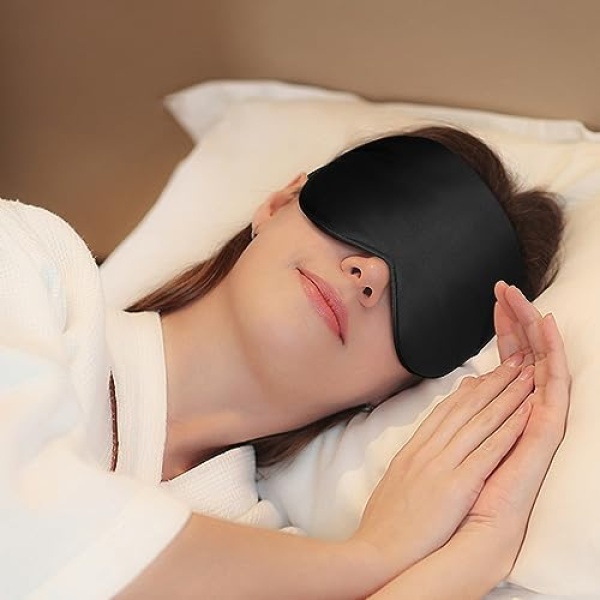 Gritin Silk Sleep Mask, Eye Mask, Light-Blackout Design Ultra Soft & Comfortable - Image 8