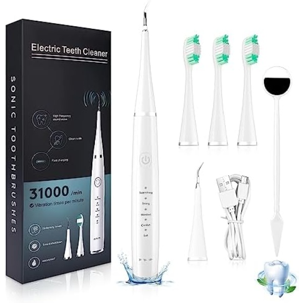 Suwer Plaque Remover for Teeth, Electric Tooth Cleaner Tartar Remover Tool with