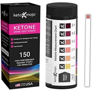 150 Ketone Test Strips with Free Keto Guide eBook & Free APP. Urine Test