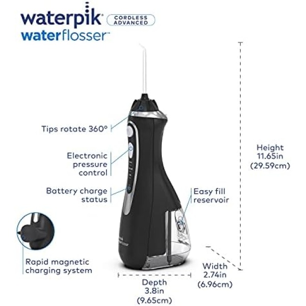 Waterpik Cordless Advanced Water Flosser For Teeth, Gums, Braces, Dental Care - Image 4
