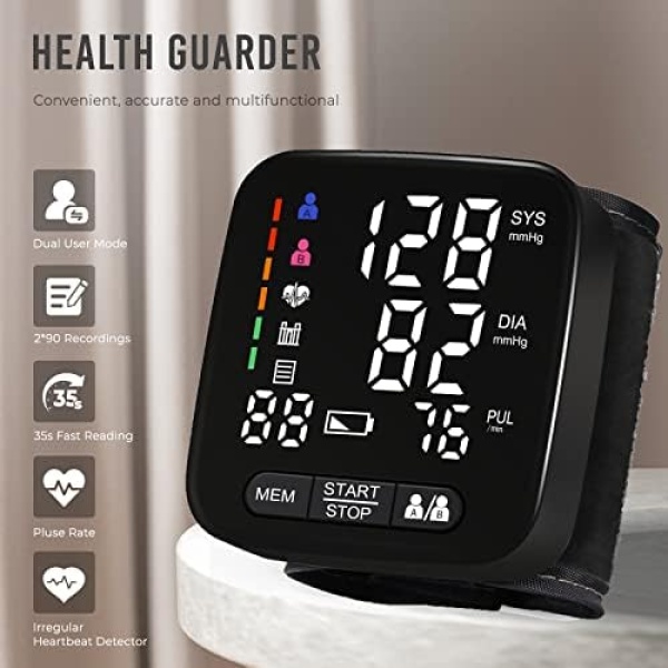 Wrist Blood Pressure Monitor, Tovendor Home Automatic Blood Pressure Cuff Wrist - Image 3