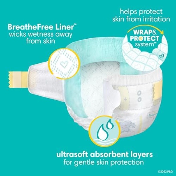 Pampers Swaddlers Diapers - Size 3, One Month Supply (168 Count), Ultra Soft - Image 5