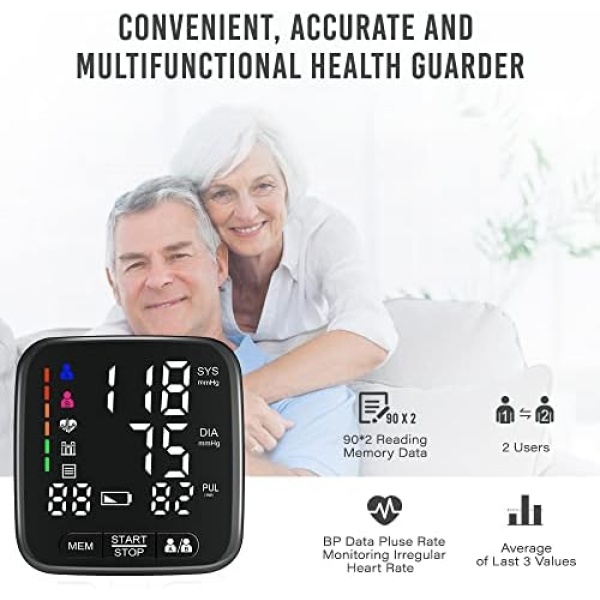 Wrist Blood Pressure Monitor, Tovendor Home Automatic Blood Pressure Cuff Wrist - Image 5