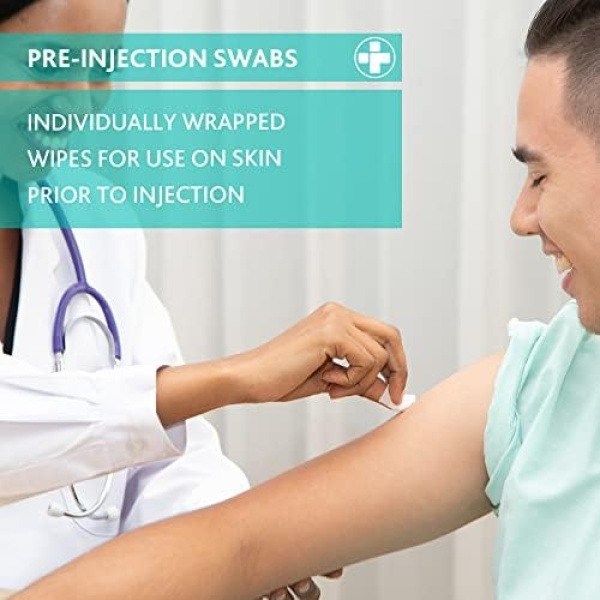 RELIANCE MEDICAL Pre-Injection Swab Wipes - Pack of 100 Individually Wrapped - Image 5