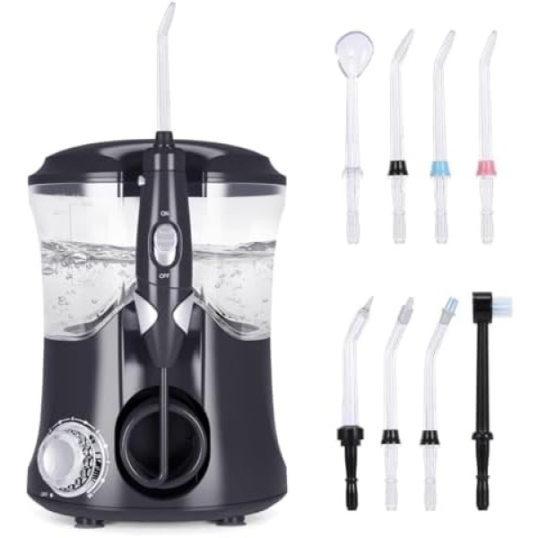 Water Flosser, Dental Water Flosser for Teeth Cleaning with 10 Pressures & 8