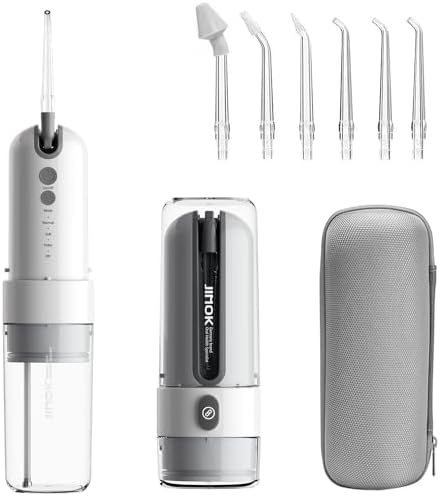 JIMOK Water Dental Flosser Cordless for Teeth Portable Oral Irrigator, 4modes