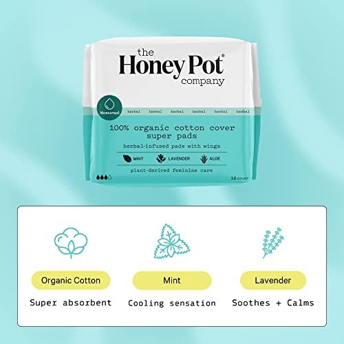 The Honey Pot Company - Super Absorbency Pads with Wings - Organic Pads - Image 2