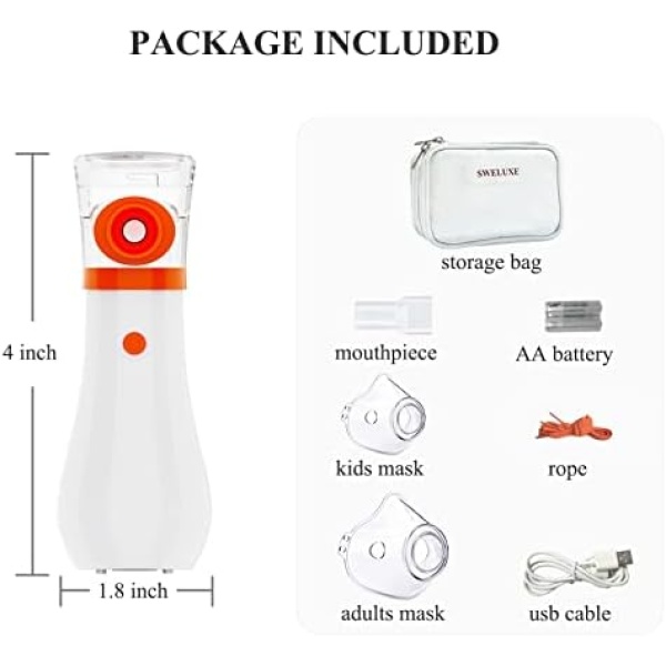 Sweluxe Portable Nebulizer Machine for Adults and Kids - Image 6