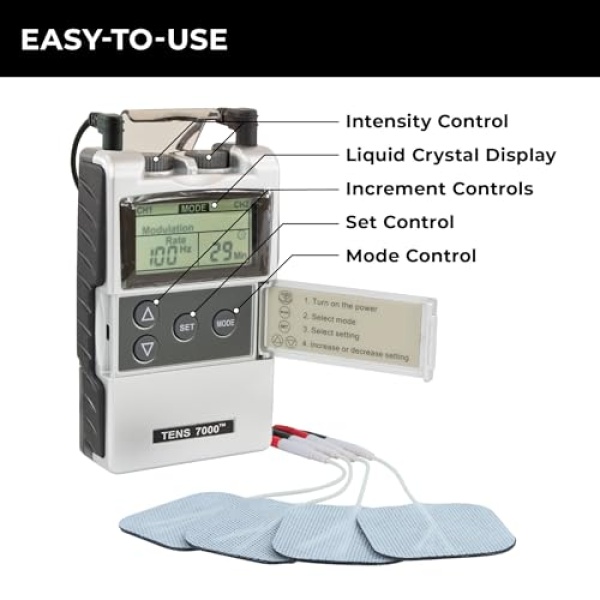 TENS 7000 Digital TENS Unit with Accessories - TENS Unit Muscle Stimulator - Image 8