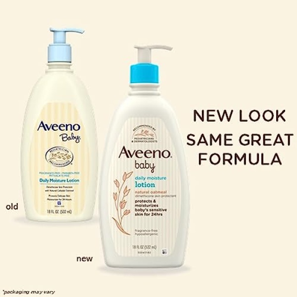 Aveeno Baby Daily Moisture Moisturizing Lotion for Delicate Skin - Image 3