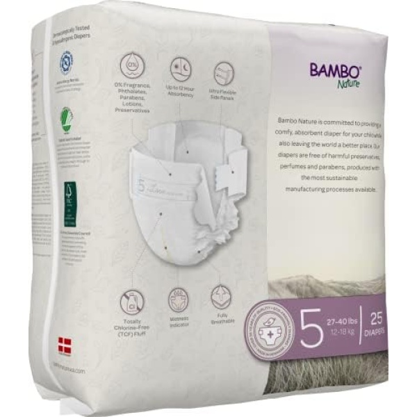 Bambo Nature Premium Baby Diapers (SIZES 0 TO 6 AVAILABLE), Size 5, 25 Count - Image 3