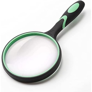 Large Magnifying Glass 10X Handheld Reading Magnifier for Seniors & Kids
