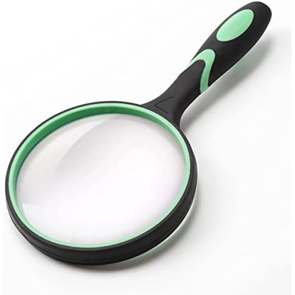 Large Magnifying Glass 10X Handheld Reading Magnifier for Seniors & Kids