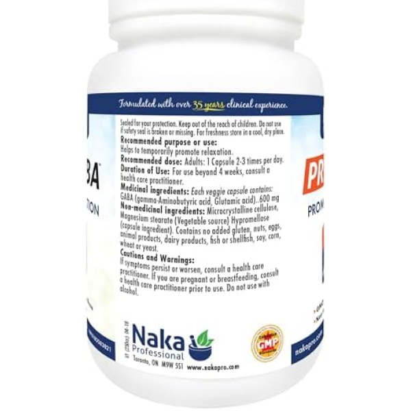 Naka PRO GABA Superior Absorption 600 mg - 140 Veggie Capsules - Image 2