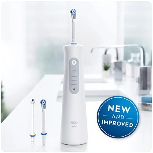 Oral B Water Flosser Advanced, Portable Oral Irrigator Handle with 2 Nozzles, - Image 9