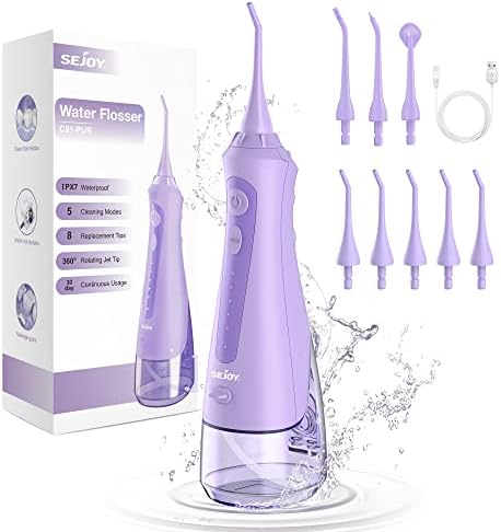 Sejoy Water Flossers for Teeth Cleaning, Water Flosser for Teeth Rechargeable