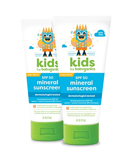 Babyganics SPF 50 Kids Sunscreen Lotion | UVA UVB Protection