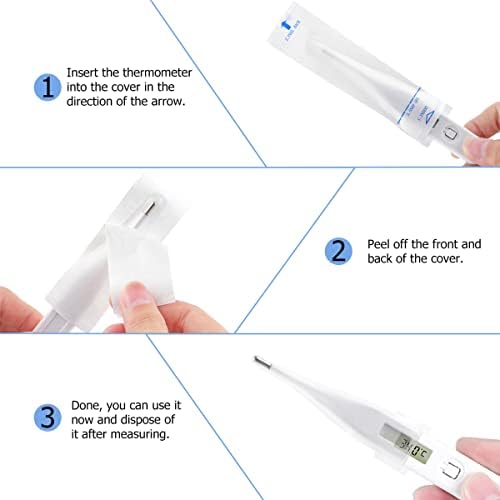HEALLILY 200pcs Disposable Thermometer Covers Thermometers Sleeves Covers - Image 6
