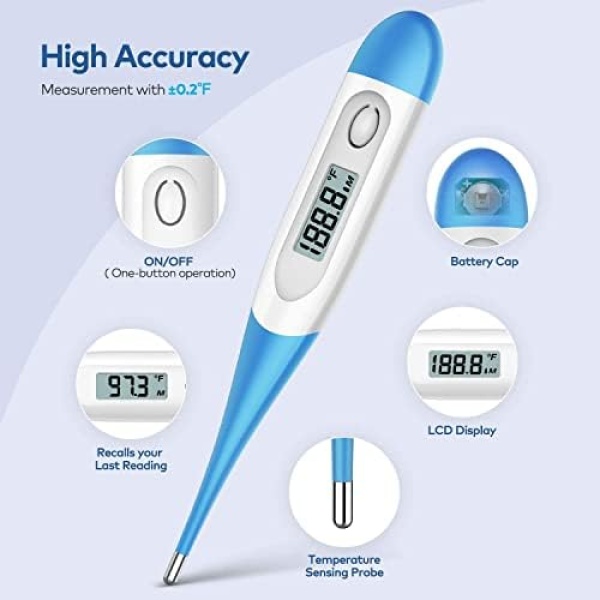 Boncare Thermometer for Adults, Digital Oral Thermometer for Fever - Image 4