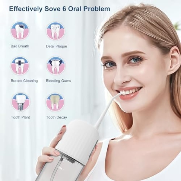 Geesoul Water Dental flosser for Teeth, Cordless Water Teeth Cleaner Picks with - Image 3