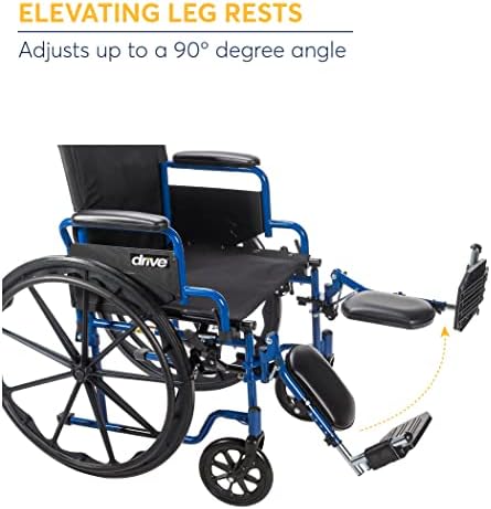 Drive Medical BLS18FBD-ELR Blue Streak Lightweight Wheelchair - Image 5