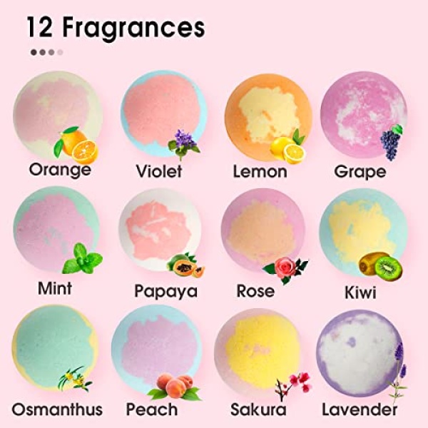 iHave Bath Bombs for Women, 12 Small Bath Bomb Bubble Bath Set Spa Gifts - Image 2