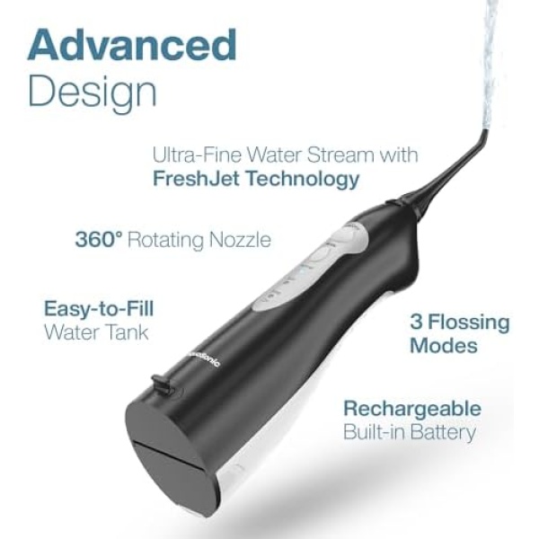 Aquasonic Aqua Flosser - Professional Rechargeable Water Flosser with 4 Tips - - Image 6