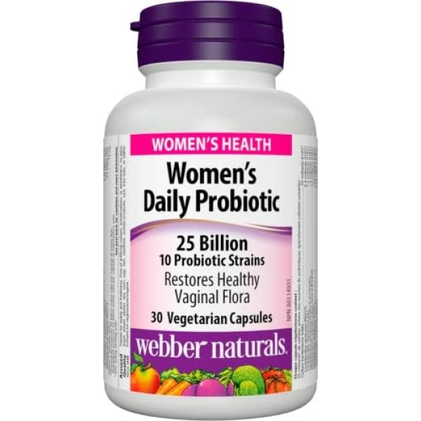 Webber Naturals Probiotic Women’s Daily, 25 Billion Active Cells, 10 Probiotic