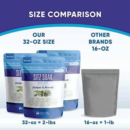 Sitz Bath Salt (3-Pack Plus Scoop) Hemorrhoid Soothing Sitz Soak Epsom Salt - Image 4