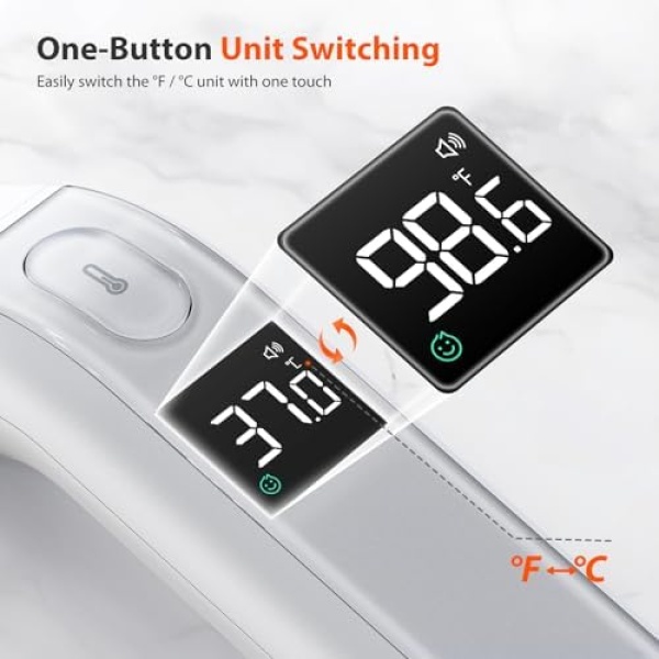 iHealth Digital Thermometer for Adults and Kids - Infrared Forehead Thermometer - Image 6