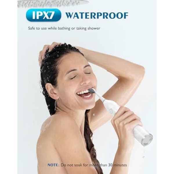 AGPTEK Electric Toothbrush and Water Flosser, 5 Modes Cordless Teeth Cleaner & - Image 3