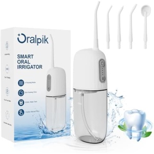 Geesoul Water Dental flosser for Teeth, Cordless Water Teeth Cleaner Picks with