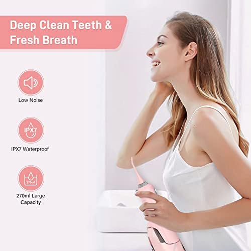 Cordless Water Flosser Water Dental Flosser for Teeth 270ML USB Rechargeable - Image 7